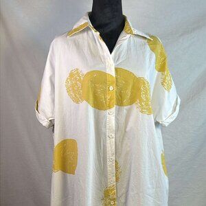 Patrizia Luca Milano Shirt Dress S/M Artistic Lagenlook Eclectic Granny Luxury